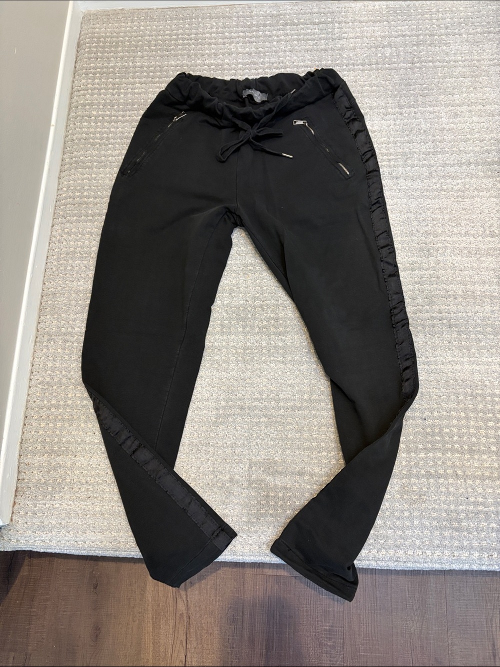 Twenty Black Track Joggers with Side Trim